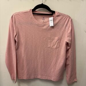 Gap Kids organic Pink Long Sleeve Shirt with Pocket